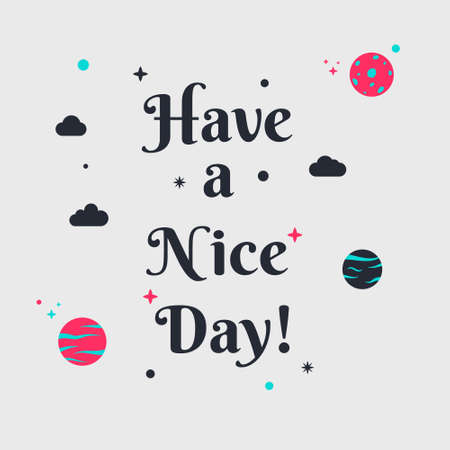 Have a nice day posterのイラスト素材
