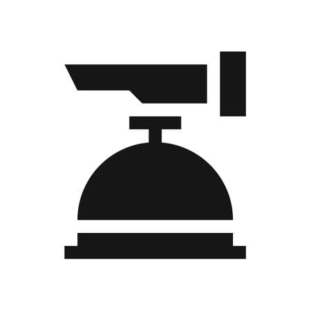 Concierge service hotel bell hand press icon (Minimal icon)のイラスト素材