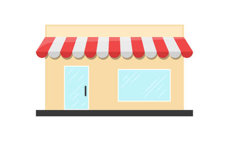 Store shopping mall flat iconのイラスト素材
