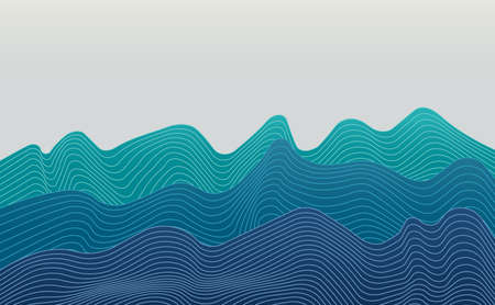 Wave lines mountain abstract pattern backgroundのイラスト素材