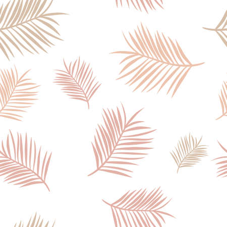 Palm leaves branch seamless pattern backgroundのイラスト素材