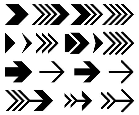 Arrow sign direction indication set backgroundのイラスト素材