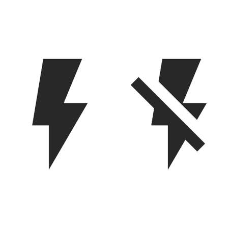 Thunderbolt flash on off iconのイラスト素材