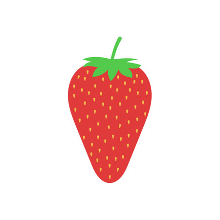 Strawberry leaf vector isolated backgroundのイラスト素材