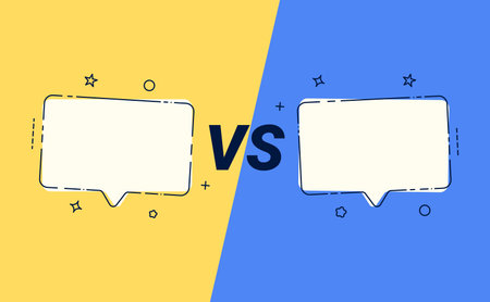 VS versus compare contest empty poster templateのイラスト素材