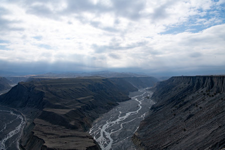 Anjihai Grand Canyon, Northern Xinjiangの写真素材