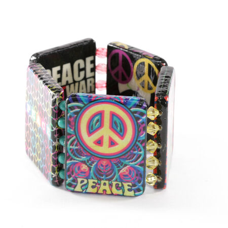 Peace Bracelet with Crystalsの写真素材