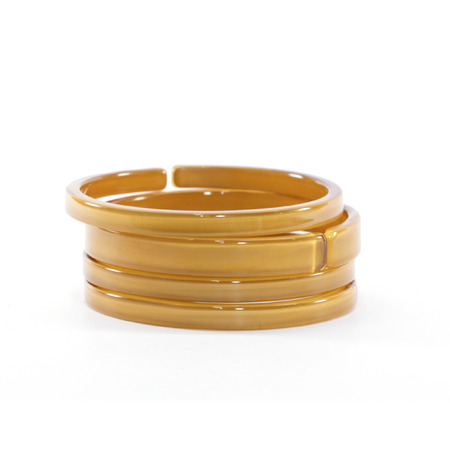 Cream Resin Bangle Stackの写真素材