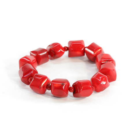 Red Coral Braceletの写真素材