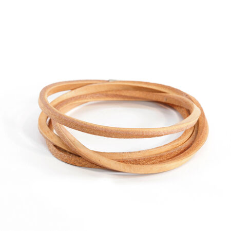 Camel Leather Bangle Stackの写真素材