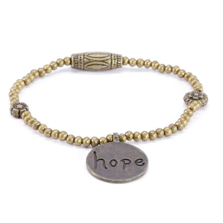 Brass Bead Hope Braceletの写真素材