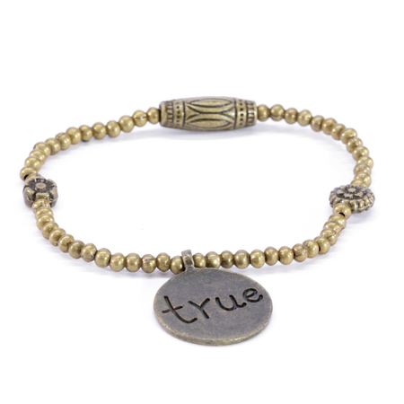 Brass Bead True Braceletの写真素材