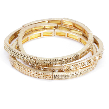 Gold Bracelet Setの写真素材