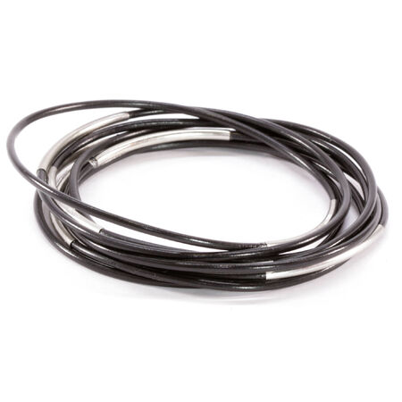 Leather and Metal Banglesの写真素材