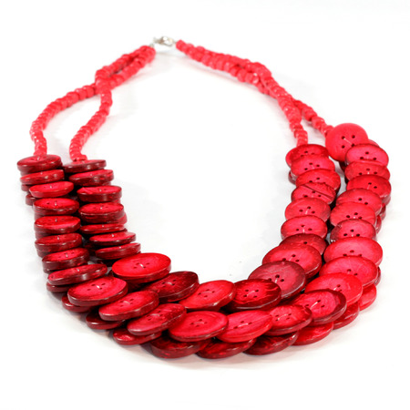 Red Button Necklaceの写真素材