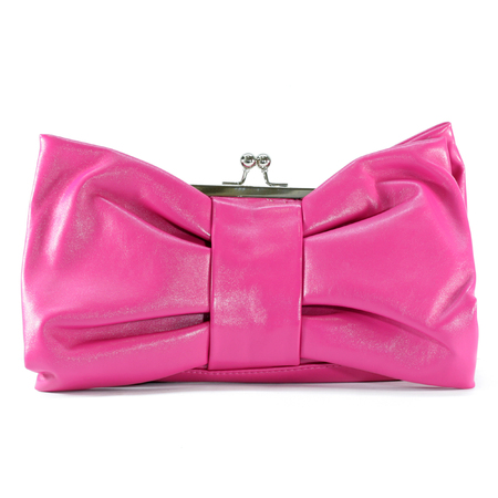 Pink Bow Evening Bagの写真素材