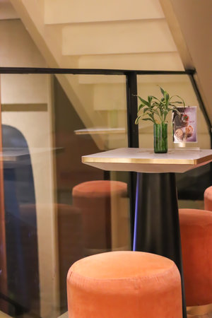 luxury modern indoor restaurantの写真素材