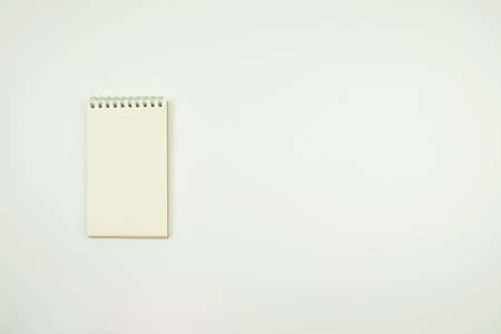 Blank notebook on the white backgroundの写真素材