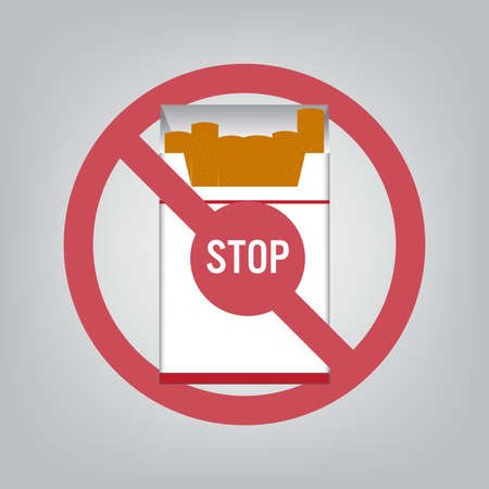 Illustration of World No Tobacco Day Concept Stop Smoking.Vectorのイラスト素材