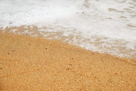 Soft ocean wave on sandy beach
