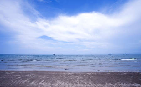 Cloudy sky and sea in the eveningの写真素材