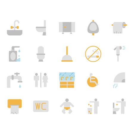 Restroom icon set.Vector illustrationのイラスト素材