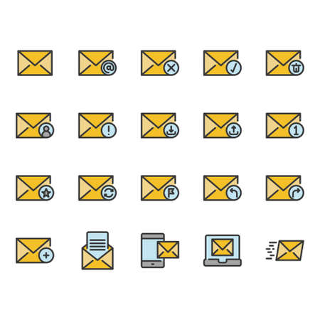 Email icon setのイラスト素材
