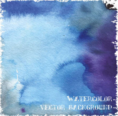 Blue abstract background for design. Watercolor texture effect. Abstract colorful watercolour art background hand paint on wet paper.のイラスト素材
