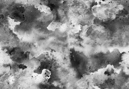 Hand painted ink seamless pattern with abstract galaxy, space, sky, smoke.の写真素材