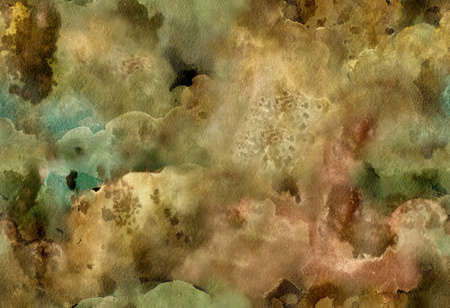 Watercolor bright seamless pattern with abstract galaxy, clouds. Abstract background.の写真素材