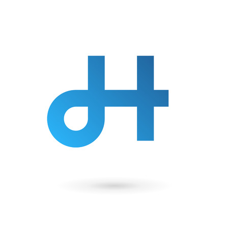 Letter H logo icon design template elements. Vector color sign.のイラスト素材