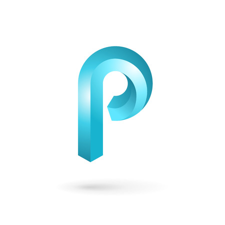 Letter P logo icon design template elementsのイラスト素材