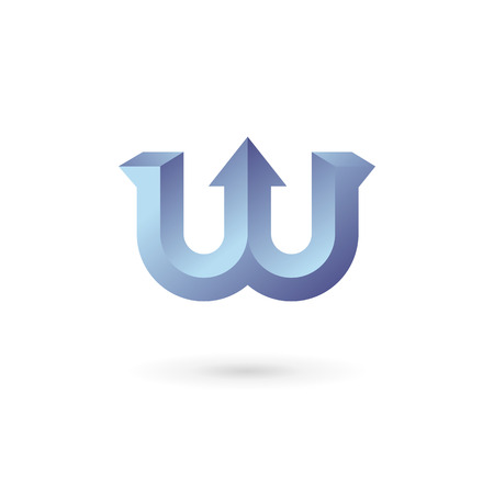Letter W icon design template elementsのイラスト素材