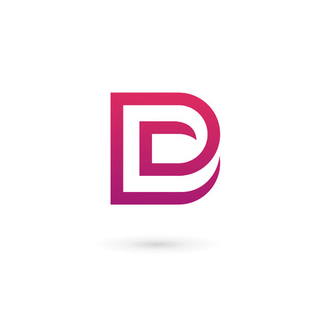 Letter D icon design template elementsのイラスト素材
