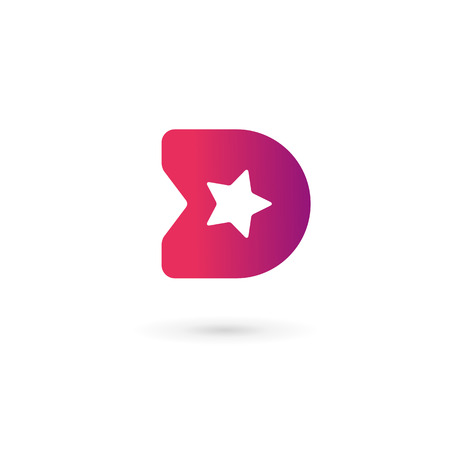Letter D icon design template elementsのイラスト素材