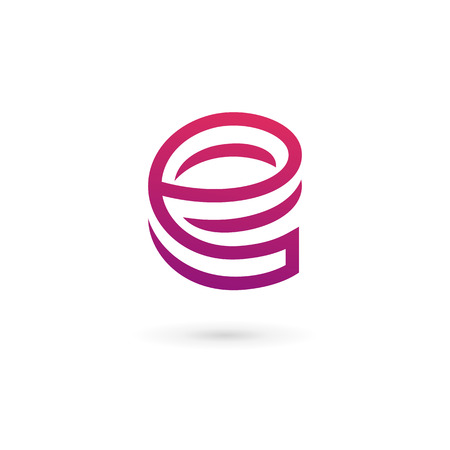 Letter E  icon design template elementsのイラスト素材