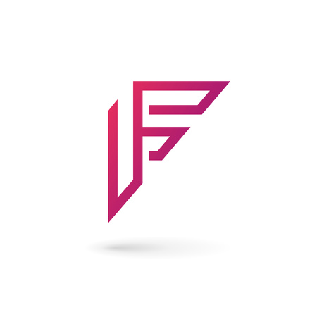 Letter F icon design template elementsのイラスト素材
