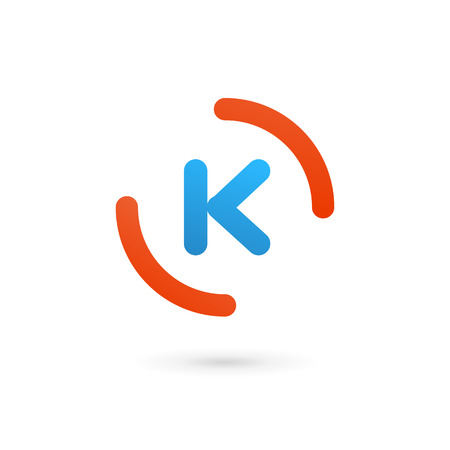 Letter K icon design template elementsのイラスト素材