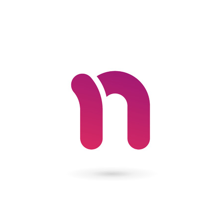 Letter N icon design template elementsのイラスト素材