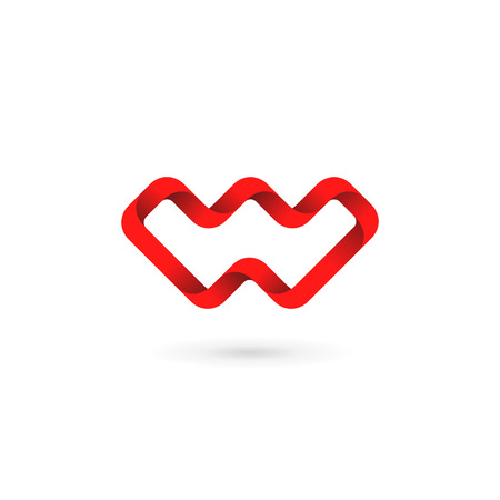 Letter W logo icon design template elementsのイラスト素材
