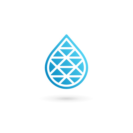 Water drop symbol icon design template icon. May be used in ecological, medical, chemical, food and oil design.のイラスト素材