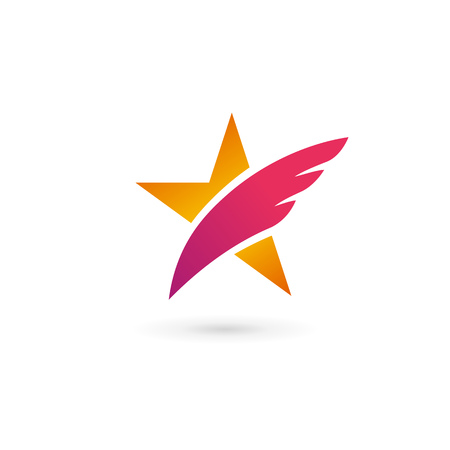 Abstract star wing icon design template elementsのイラスト素材