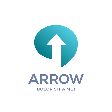 Abstract business  icon design template with arrowのイラスト素材