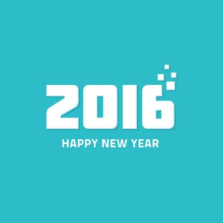 Happy new year 2016 greeting card designのイラスト素材