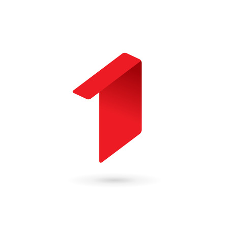 Number one 1 logo icon design template elementsのイラスト素材