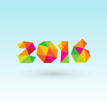 Happy new year 2016 greeting card designのイラスト素材