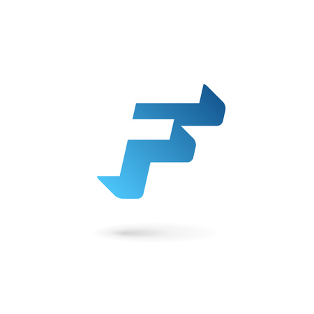 Letter F logo icon design template elementsのイラスト素材