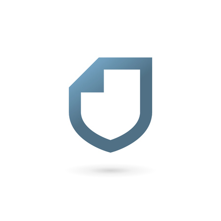 Shield document logo icon design template elementsのイラスト素材