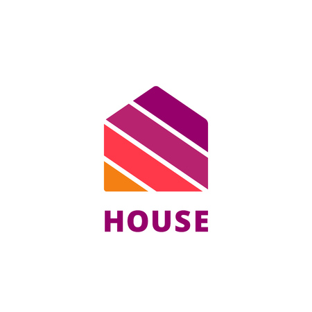 Real estate house logo icon design template elementsのイラスト素材