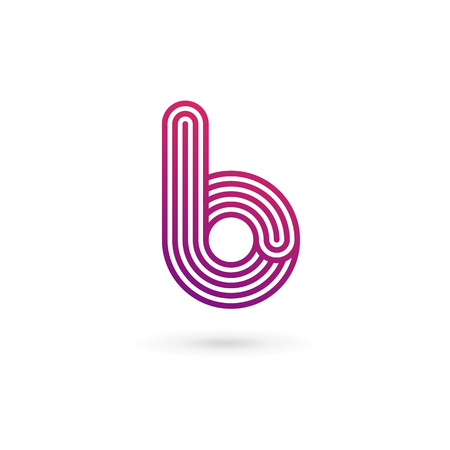 Letter B logo icon design template elementsのイラスト素材